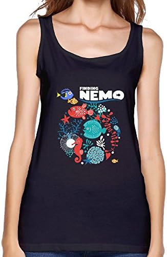 Anskan Women's Finding Nemo Cute Fish Poster Tank Top L Black
