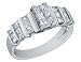 Jewelry : Diamond Cluster Ring 1 Carat (ctw)in 14K White Gold