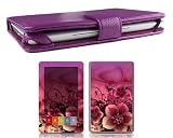 Bundle Monster Barnes & Noble Nook Genuine Leather Case Cover Jacket + Skin Art Decal Sticker + Screen Protector Ebook Accessories Combo - Fit 3G and Wifi Version