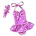 DQdq Baby Girls One Piece Swimsuits Beach Wear with Headband