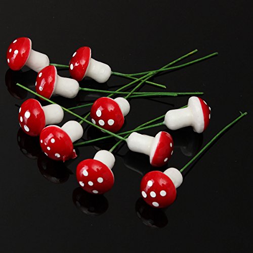 KINGSO-10pcs-Decorations-Tiny-Mushrooms-Mini-Dot-New-Year-Party-Garden-Pot-Decor-2CM