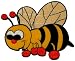 Cute Bumble Bee Cartoon DIY Applique Embroidered Sew Iron on Patch BEE-001