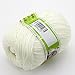 joylve Knitting Yarn Skein Baby Super Smooth Worsted Soft Natural Silk Wool Fiber Milky-White