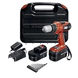 Black & Decker HPD18AK-2 18-Volt High Performance Drill with 10 Accessories