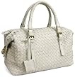 Bottega Veneta Montaigne Woven Cream Leather Satchel 173398/V00A2/9541