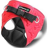 Dog harnesses for small dogs by Comfort Fit Pets. Our small dog harness vest has padded interior and exterior cushioning ensuring your dog is snug and comfortable. Get outdoors with your dog in our lightweight breathable harness now! Colour - Red - Medium
