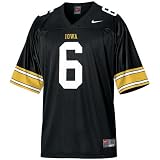 Nike Iowa Hawkeyes #6 Black Replica Football Jersey