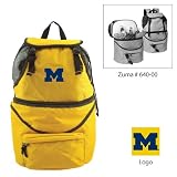 Michigan Wolverines NCAA Zuma Insulated Backpack (Yellow) (Embroidered Logo)