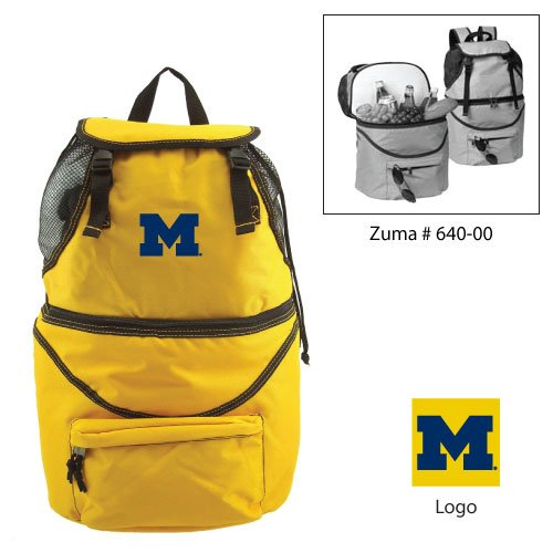 Michigan Wolverines NCAA Zuma Insulated Backpack with Embroidered Logo