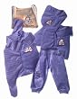 Organic Cotton 4 Piece Baby Gift Set (Lavender/Cranberry)