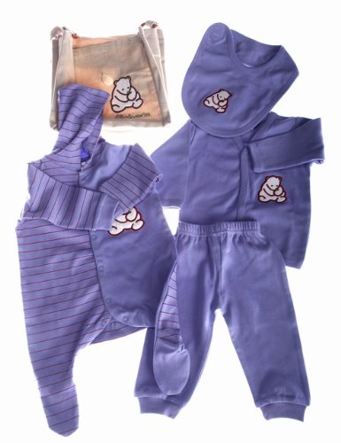 4 Piece Baby Gift Set (Lavender/Cranberry) 0-3 Months
