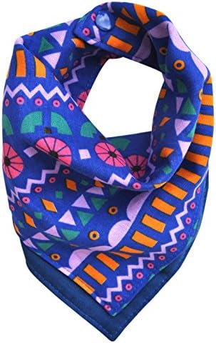 kishu baby Boho Moon Reversible Bandana Bib, Blue, One Size