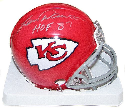 Len Dawson Autographed Kansas City Chiefs Mini Helmet