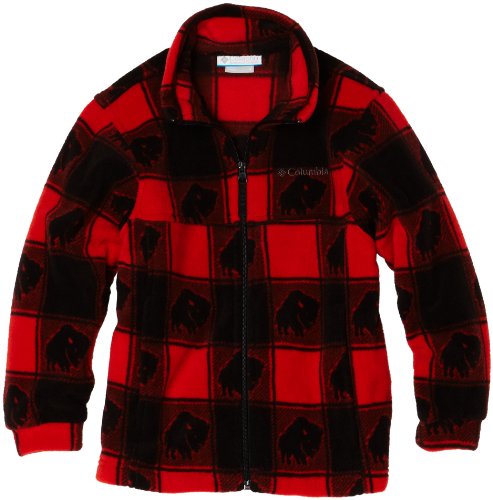 Columbia Boys 8-20 Boys Zing Fleece Jacket, Hot Rod Buffalo Print, 18/20