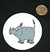 3 button / pin printed with africa, endangered, wildlife, rhinoceros, serengeti, species