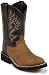 Unisex Kid's JUSTIN BOOTS Black Westerner Cowboy Boots