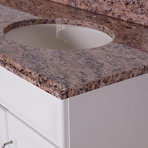 60 in. Providence Vanity in White with 61 in. Stone Effects Vanity Top in Santa Cecilia