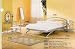 5 pc Queen size streamlined glossy silver platform bed set