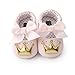Meckior Baby Girls Sandals Infant Fanshion Princess Shoes (0-6 Months, B-Pink Gold)