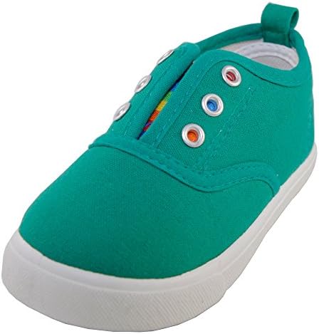 Baby Conda Unisex green Baby / Toddler Rubber Sole Laceless Canvas Deck Shoes (Sneakers) 18 - 24 Months