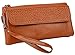 YALUXE Women's Large Capacity Leather Smartphone Wristlet Clutch with Shoulder Strap