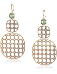 Rebecca "Seventies" Bronze Yellow Gold Stone and Glam Film Earrings