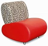Sassy Sofa (Red/Animal Print) (22.44"H x 18.11"W x 25.20"D)