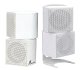 JA Audio 2 Diamond Cube Speakers - White (Pair)