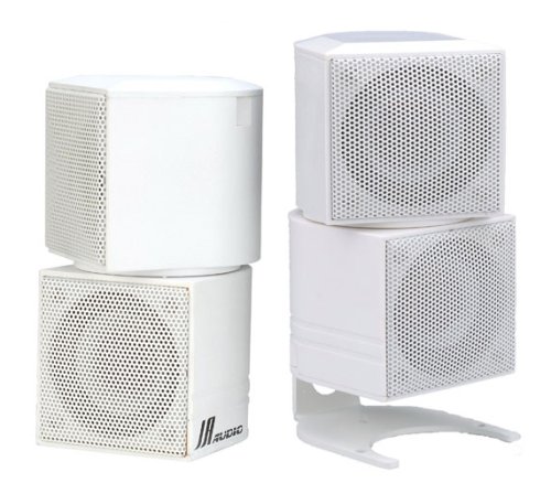 JA Audio 2 Diamond Cube Speakers - White (Pair)