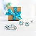 Bling Jewelry 925 Sterling Silver Simulated Aquamarine CZ Eternity Ring