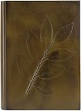 Laural Leaf Green Genuine Leather Journal, Lined, Gift Boxed, 6x8