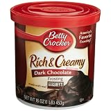 Betty Crocker Rich and Creamy Dark Chocolate Frosting, 16-Ounce Canisters (Pack of 8)