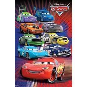 Cars (Racing Group) Movie Poster Print - 24" X 36"