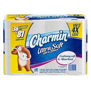 Charmin Ultra Soft 36 Family Rolls, 81 Regular Rolls