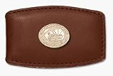 Florida Gators 5/8 Gold Plated 2006 Year of the Gator on Brown Leather Money Clip
