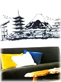 Asian Mount Fuji Japan Wall Mural Sticker Decal Wallies
