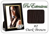 Pro Extensions 20" x 39" #2 Dark Brown 100% Clip on in Human Hair Extensions