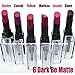6 CITY COLOR BE MATTE DARK LIPSTICK BROWN PINK PURPLE TONE SET LIP STICK L-0021D + FREE EARRING