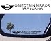 (2) Mirror Decals " OBJECTS IN MIRROR ARE LOSING" for MINI COOPER S CLUBMAN CLASSIC S SPORT TURBO