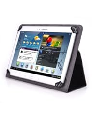 PC Accessory: VISUAL LAND PRESTIGE PRO 10D 10 Inch Tablet Case - UniGrip 10 Edition Folio Case - BLACK - By Cush Cases - Cush Cases