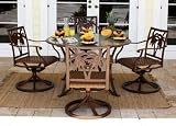 Coco Palm Swivel 5 Piece Dining Set