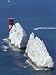 Aerial View of the Needles Rocks and Lighthouse, Isle of Wight, England, United Kingdom Stretched Canvas Poster Print by Charles Bowman, 30x40
