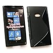 Kit Me Out IT - Nokia Lumia 900 Protezione Custodia / Cover / Skin Gel TPU 'La S' Nero + LCD Pellicola Protettiva Schermo