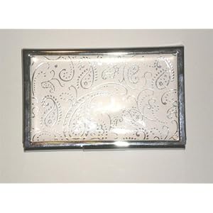 White Business Card Credit ID Wallet Case Holder