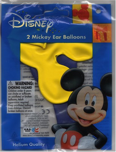 Mickey Shapped Ears Balloons 15 inch - 2 per package