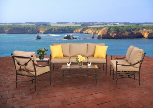 Caluco 5 Pc Deep Seating Set - Beige Cushion