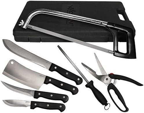 Weston Products Knife Set Game Processing 10 Piece Black