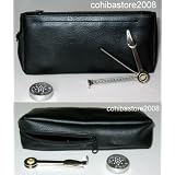 Castelford Black Tobacco Pouch w Pipe Holder Pocket, Tool and Moistener Pod