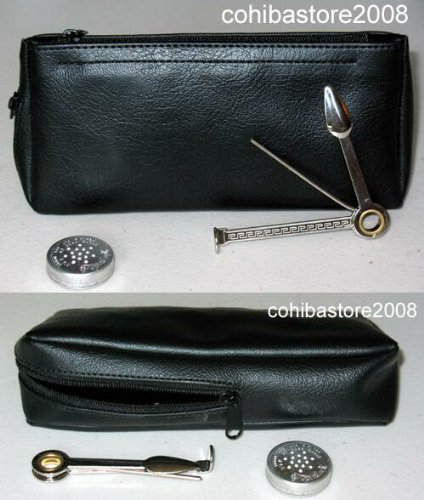 Castelford Black Tobacco Pouch w Pipe Holder