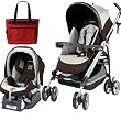 Peg Perego 2010 Pliko P3 Travel System in Java with Free Fashionable Diaper Bag